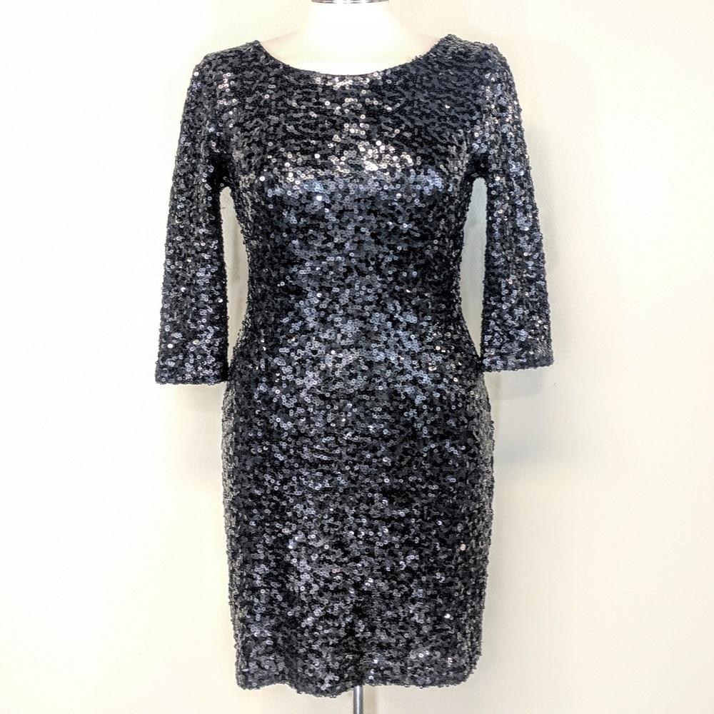 BB Dakota Vintage Sequin Holiday Bodycon Party Dress Glam Sexy